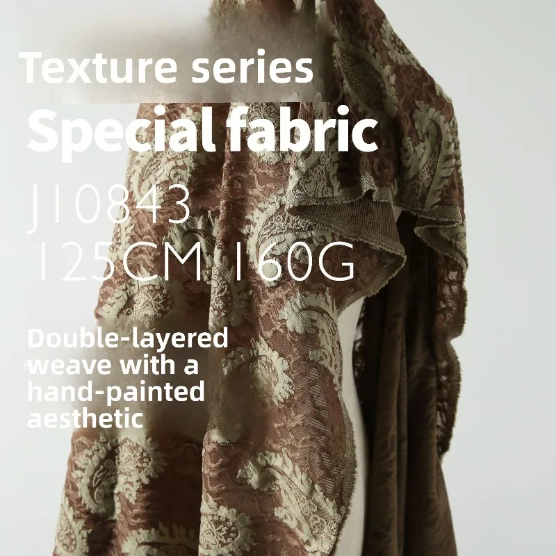 

Double Weave Interlayer Soft Jacquard Fabric for Fashion Dress Shawl Clothing Cloth Diy By The Meter Sewing Material