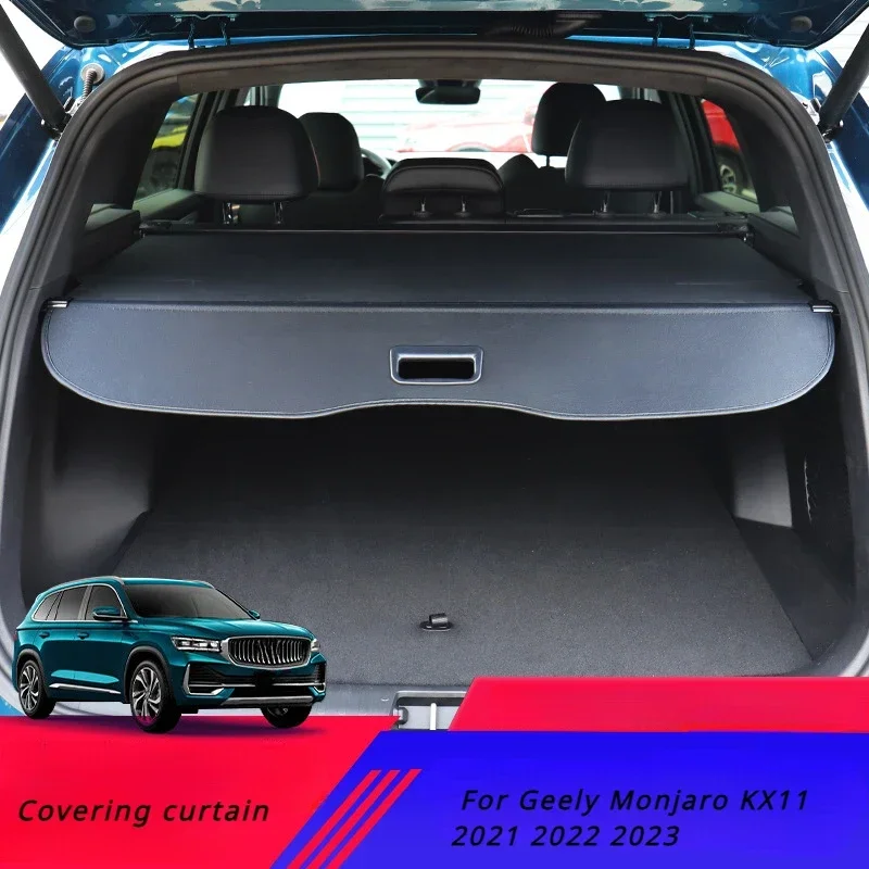 For Geely Monjaro KX11 2021 2022 2023 Accessories Rear Trunk Curtain Cover Rear Rack Partition Shelter Canvas Storage Decoration