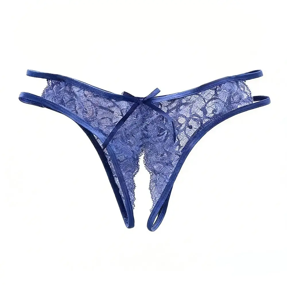 

Comfortable Low-waist Lace Seamless Panties Open Crotch Ultra-thin Mesh Lace Briefs Hollow-out Elasticity Women's Thong Girl
