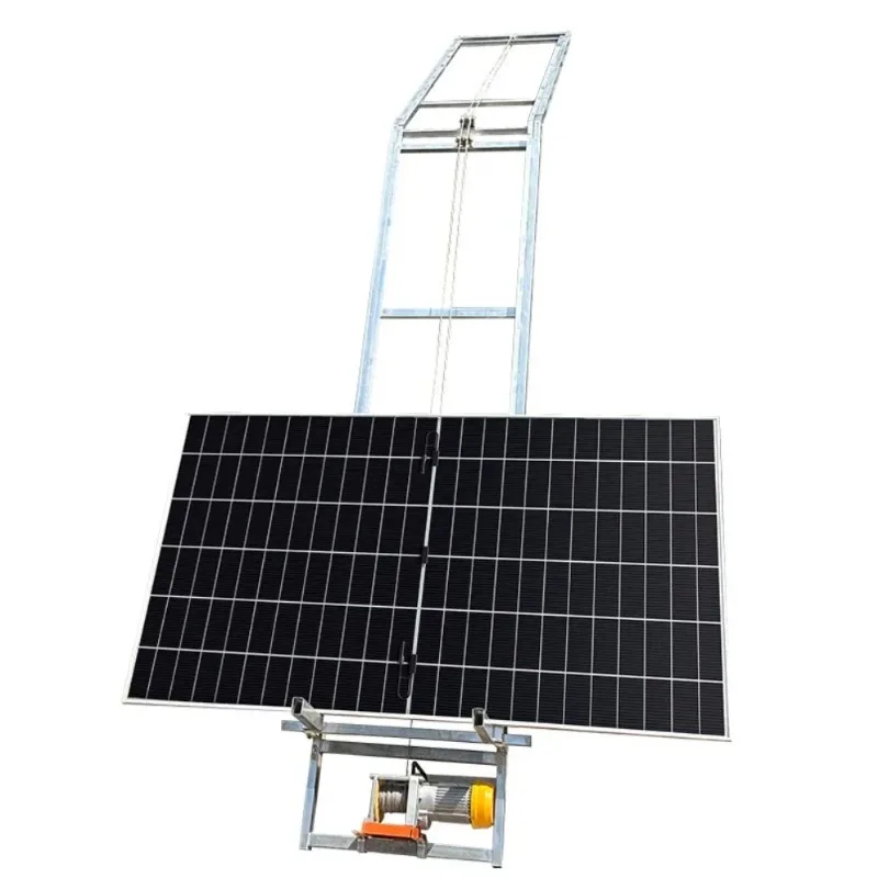 

【2026】Photovoltaic Panel Lift For Small Tile Houses With Automatic Turning