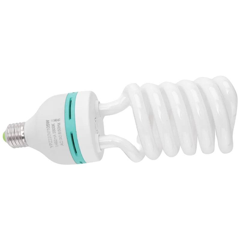 A93Z 105W (525W Equiv) 5500K Fotografía Luz diurna E27 Montaje Bombilla CFL