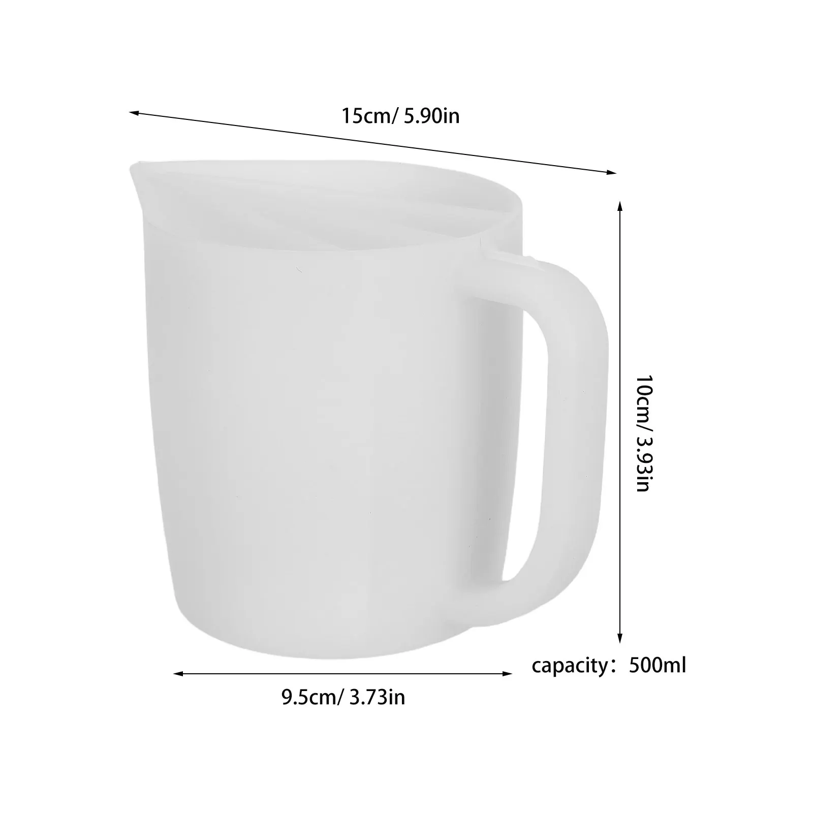 4-Section Silicone Pouring Cup Handle Split Paint Pouring Cup Resin Mixing Cups Reusable Painting Tools Fluid Art Accessories