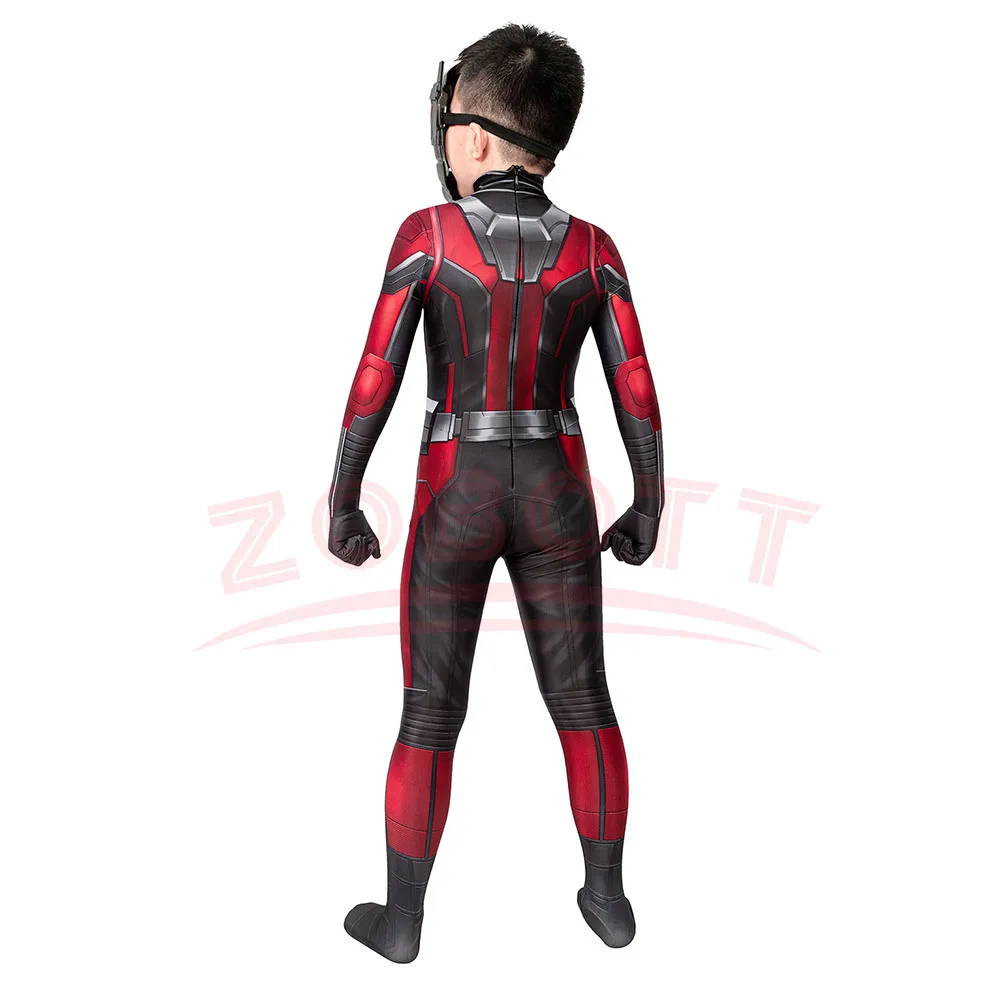 Supereroe Ant Cos Uomo Costume Per Adulti Bambini Quantumania Cosplay Antman E La Vespa Maschera di Halloween Tuta Tuta Zentai Suit