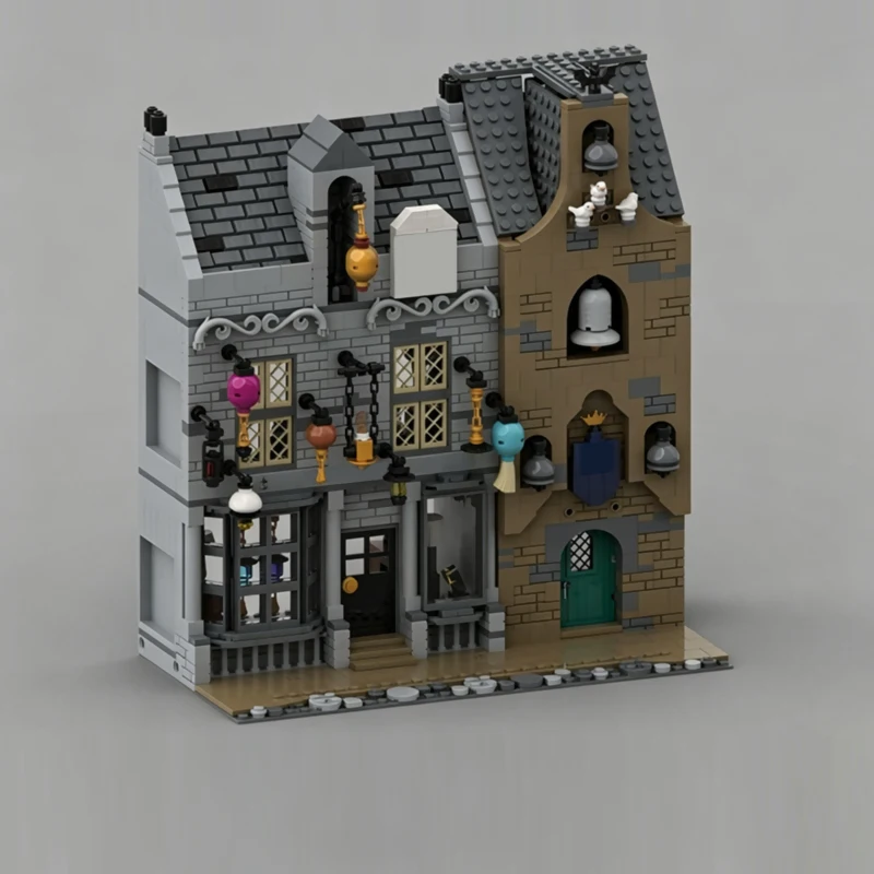 Magical Movie Model MOC Building Bricks Bell And Lantern Shop Modular Technology Gifts Holiday Assemble Children Toys Suit