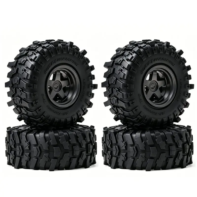 

A63T-4PCS 0.7" Wheels Metal Hubs All-Terrain Tires Kit For 1/30 SCX30 RC Car Upgrade Parts