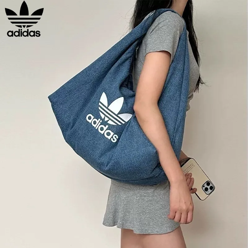 Adidas  clover women's bag, fashionable and large-capacity retro sports and leisure handbag IX7693