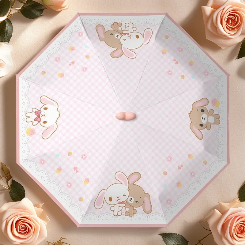 

Sanrio Mini Umbrella Sugarbunnies Originality Automatic Folding Sunscreen Umbrella Sunny Rainy Umbrella Cartoon Kawaii Pattern