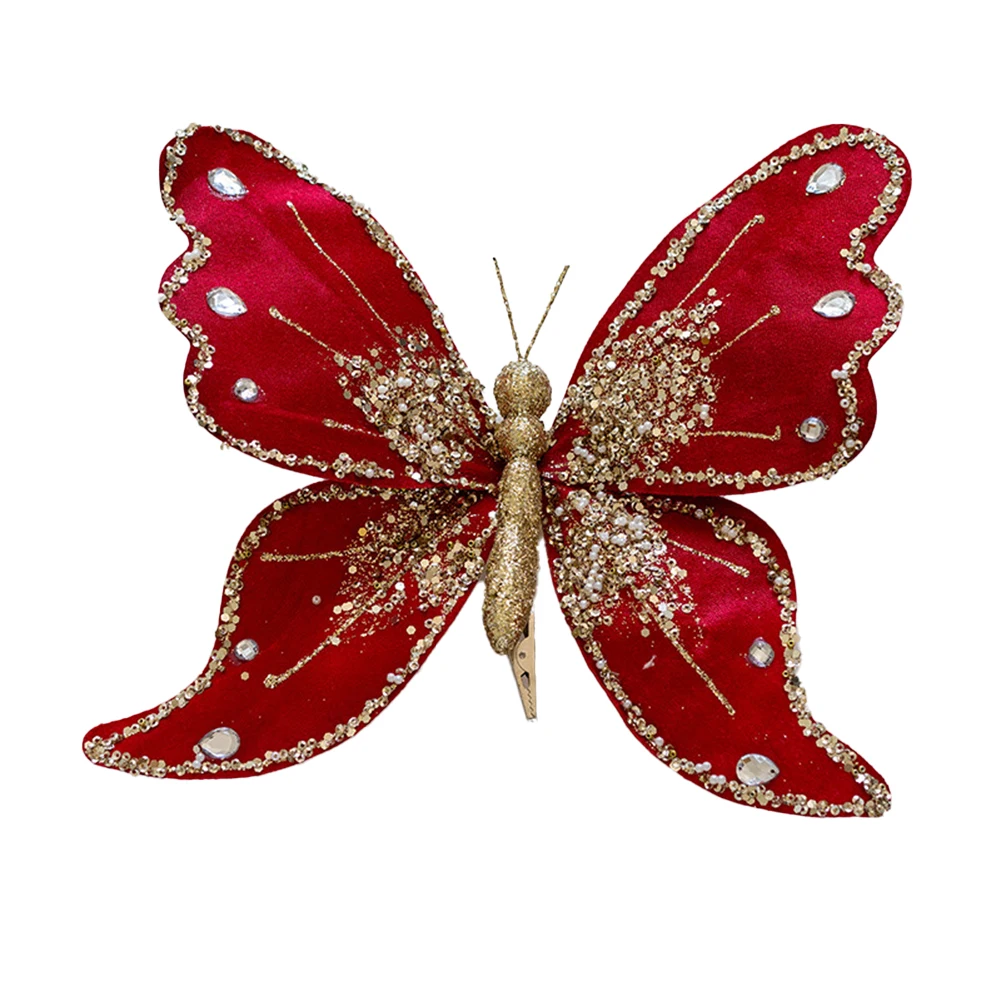 Butterfly Tree Ornament Butterfly Xmas Decoration Christmas Decoration Gold Coating Not Easily Deformed Built To Last