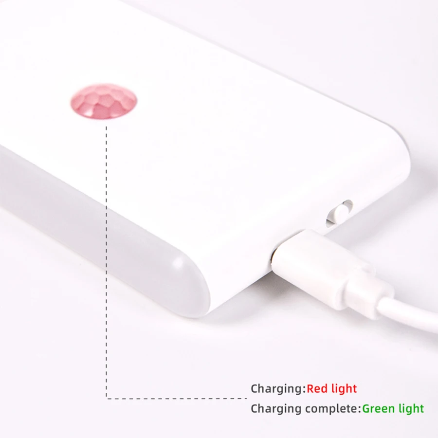 Motion Sensor LED Night Light Dimmable Rechargeable Stairs Lamp for Bedroom Kitchen Cabinet Wardrobe Decor Room Atmosphere Light