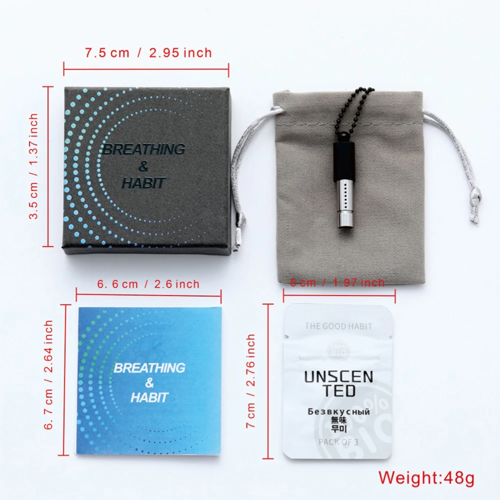 Ademhalingsweerstand Fluitje Ketting Roestvrij Staal Meditatie Fluitje Ketting Mindful Ademhaling Ketting Meditatie Sieraden