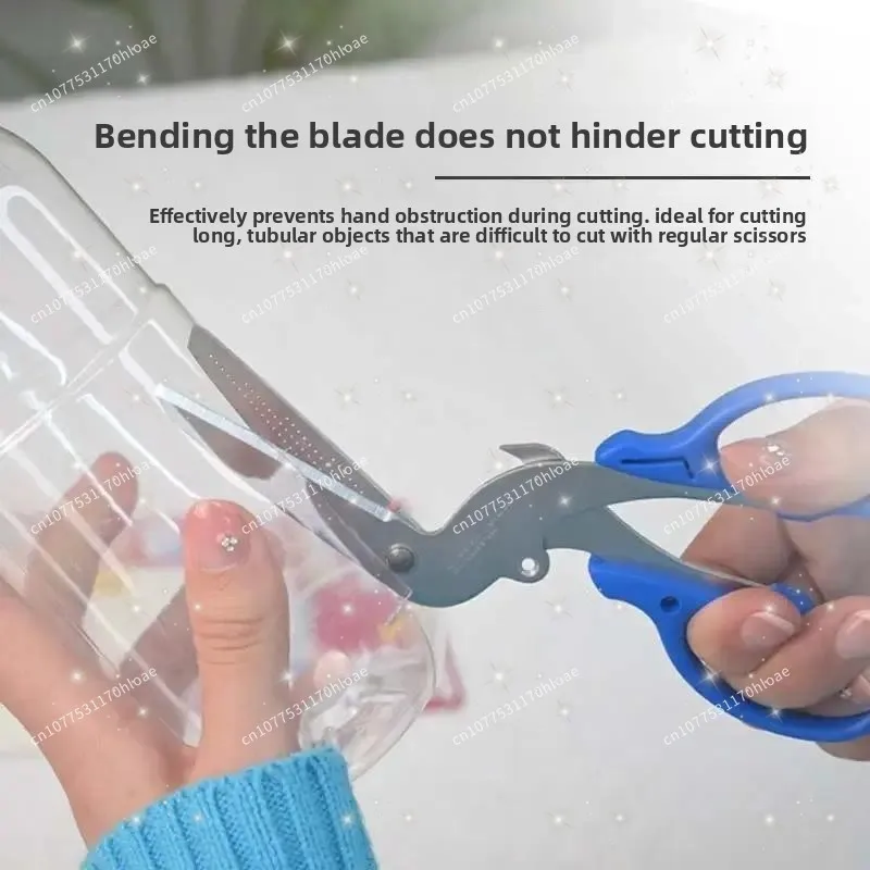 L-shaped Multi-functional Scissors Stainless Steel Sharp Unboxing Tool Easy to Cut Cans