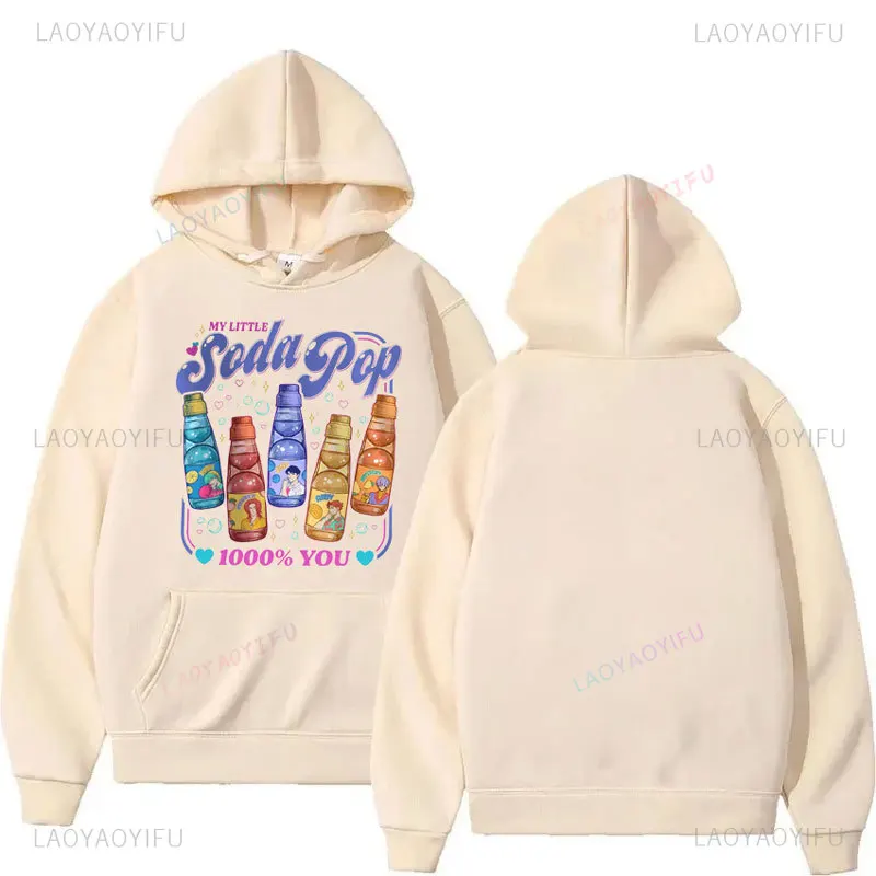 

Soda Pop Kpop Graphic Casual Streetwear Hoodie Fashion Top Women's Long Sleeve Clothing Hoodies Comfortable Pullover