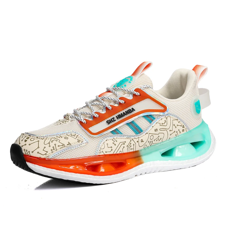 

Outdoor Running Shoes Men Lightweight Anti-slip Mesh Casual Shoes Men Comfortable Breathable Soft Lace-up Sports Shoes Men