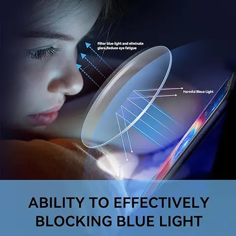 Män och kvinnor Retro Rund Blå Ljus Datorspegel Läsning Spelar Spel Ögonskydd Dekorativa Glasögon 10 best sales runda glasögon - №2