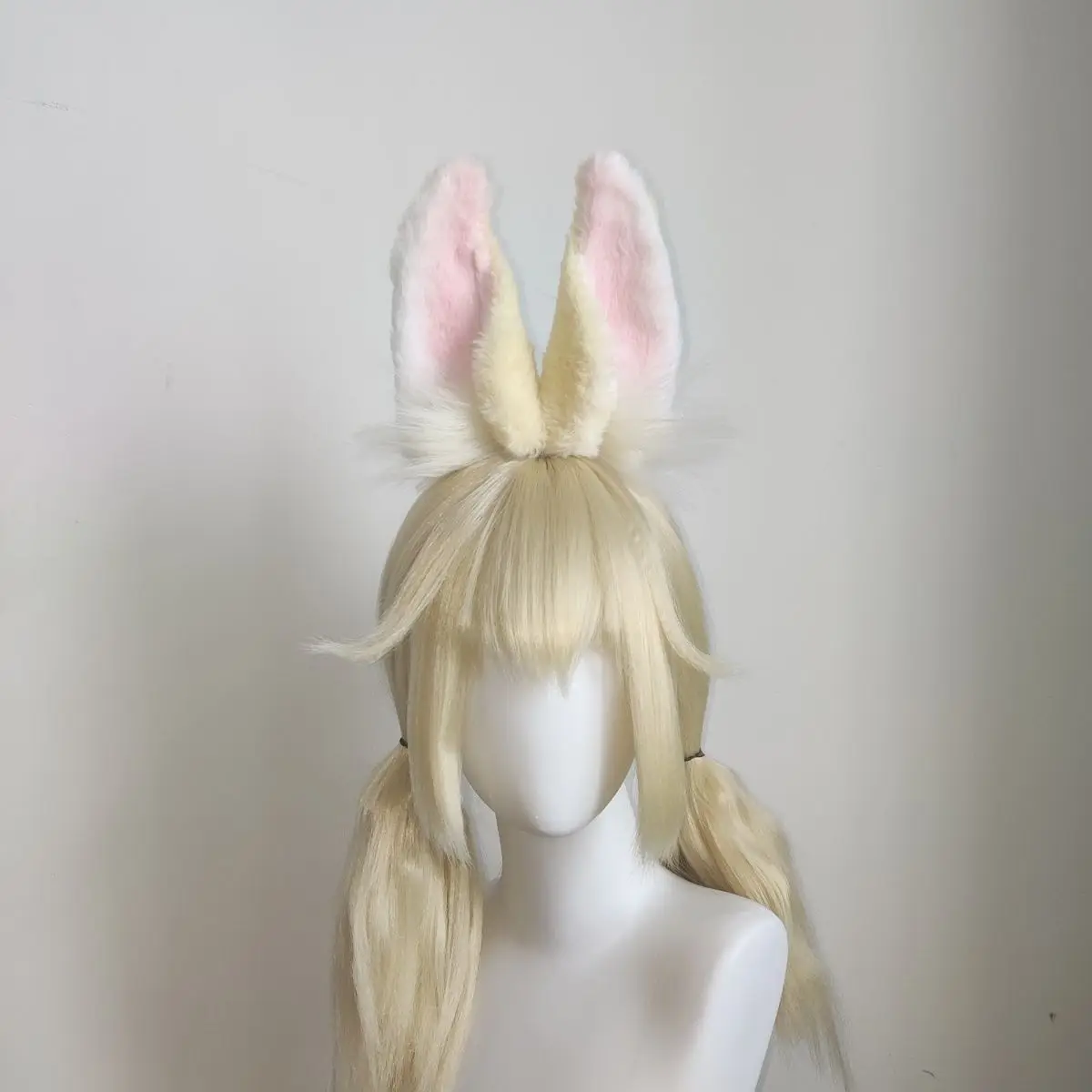 Nieuwe handgemaakte werk COS konijnenoren hairhoop oorbellen staart handgemaakte schattige zachte meisje oor staart set super schattig en lief