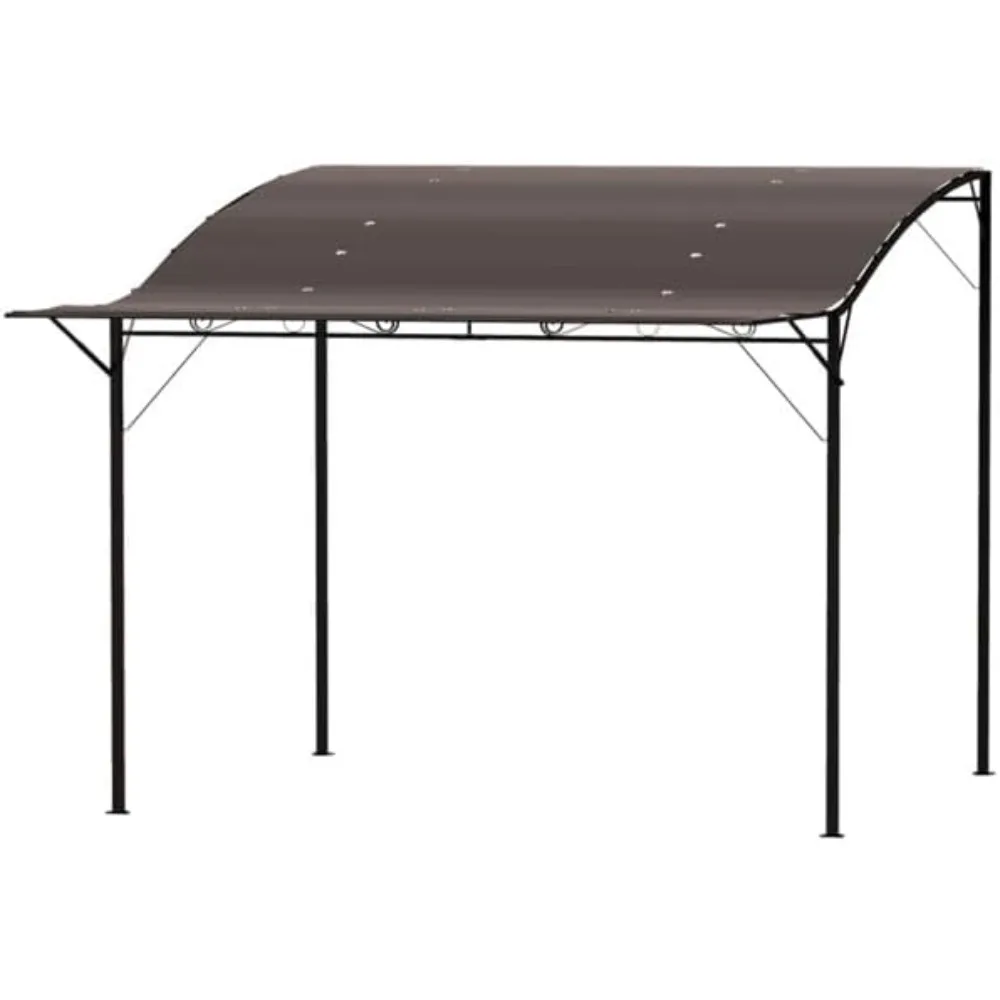 

9.8' L x 8.2' W Steel Outdoor Pergola Gazebo, Patio Canopy with Weather-Resistant Fabric and Drainage Holes for Backyard, Deck