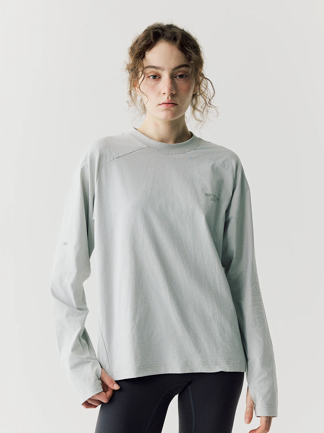 قميص نوريباند الرياضي طويل الأكمام سريع الجفاف للاستخدام الخارجي، قميص أساسي مطبوع للرياضة والتنقل مصنوع من البوليستر #2