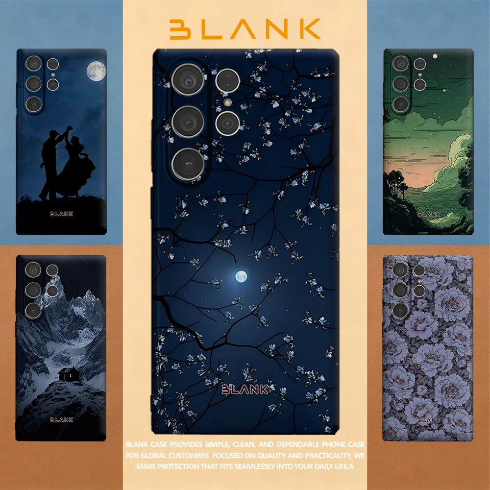 Moonlit Blossom Boughs For Samsung Galaxy S26 S25 S24 A56 A36 Phone Case Protection Cover for Women Girl Blank