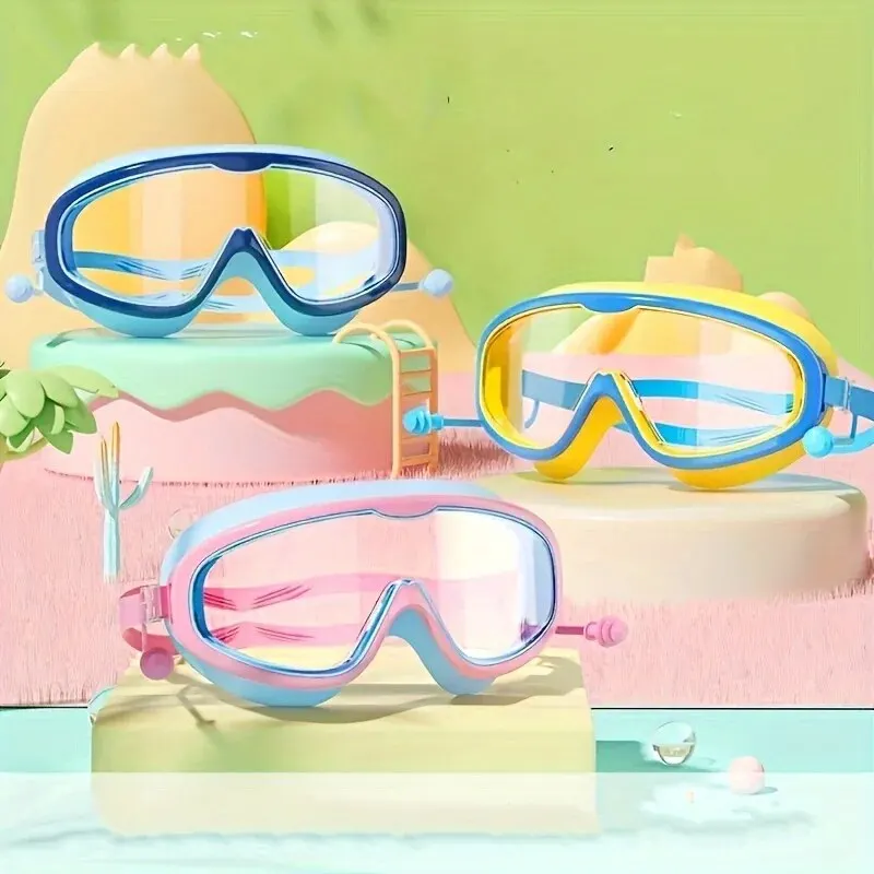 Large Frame Swim Goggles, UV Protection 3