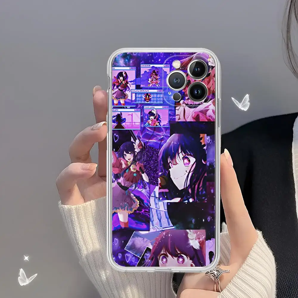 Anime Oshi No Ko Meisje Telefoon Hoesje Voor Iphone 15 14 13 12 Mini 11 Pro Xs Max Xr Se 6 7 8 Plus Zachte Siliconen Hoes