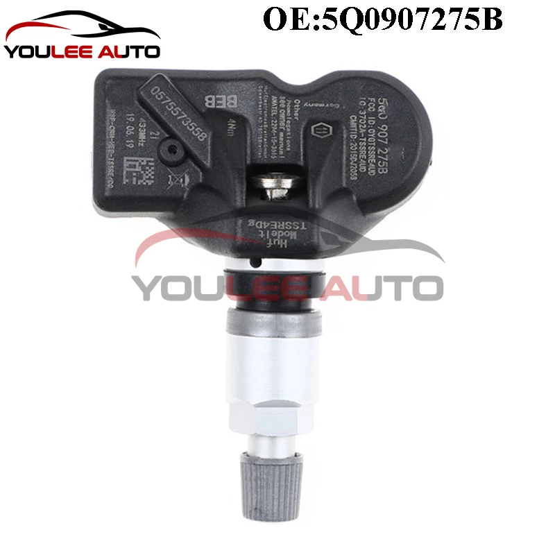 4PCS New 5Q0907275B TPMS Tire Pressure Sensor 433MHZ For Audi A3 VW Beetle Golf Skoda Kodiaq Bentley Porsche Mclaren Auto Parts