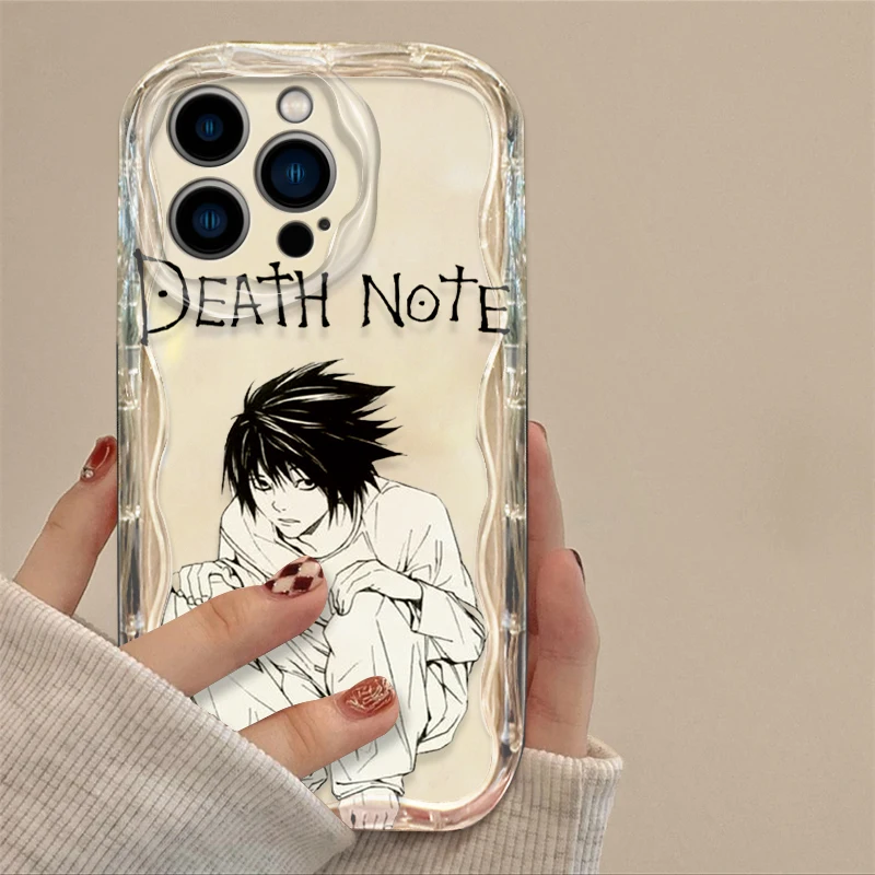 Anime Death Note Yagami Cover For Apple iPhone 15 14 13 12 11 Pro X XR XS Max Plus 8 7 Plus SE Wave Oil Phone Case