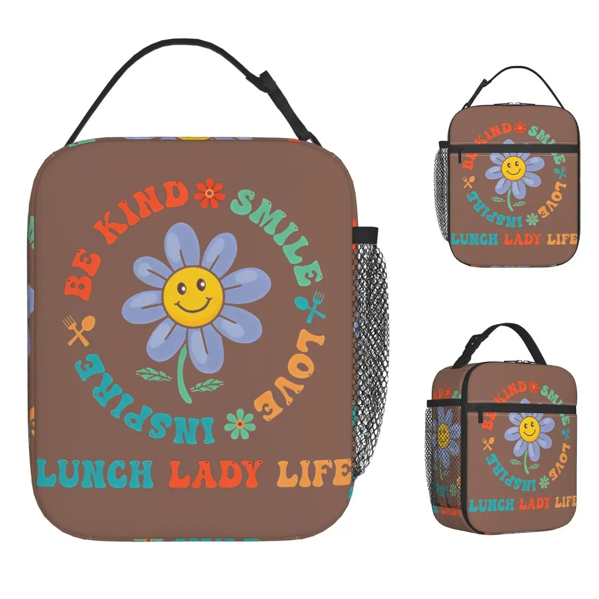 

Lunch Lady Lunch Bag For Women Print Lunch Box Leisure School Cooler Bag Portable Zipper Oxford Thermal Lunch Bags