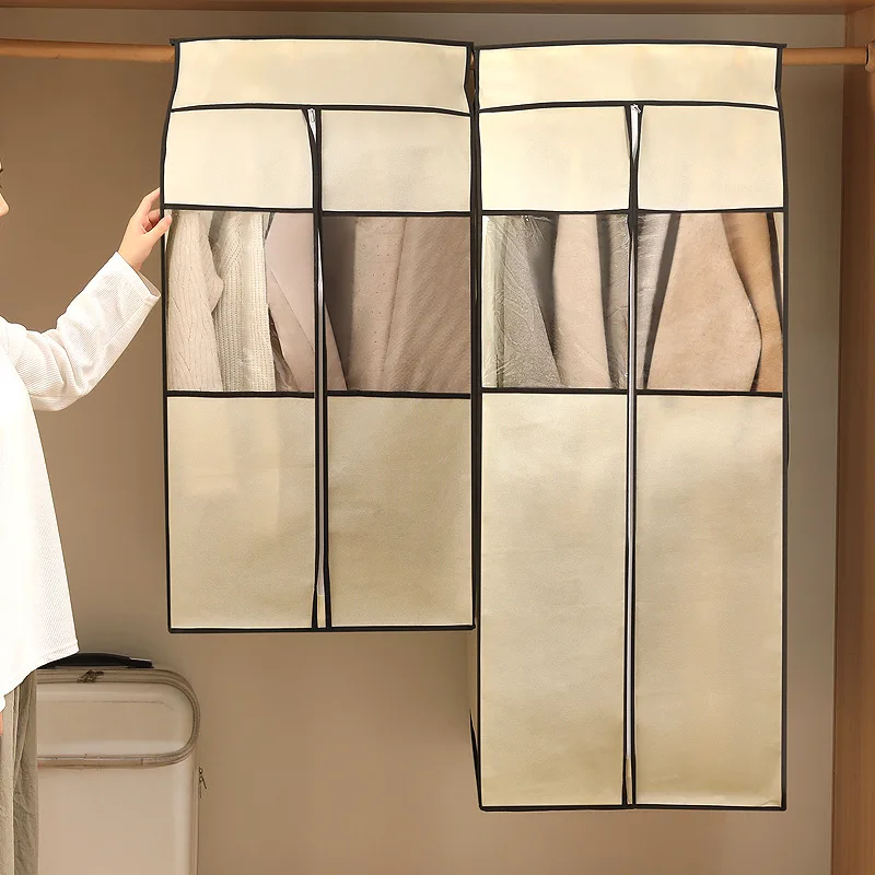 Hanging Garment Bags Closet Storage Garment Rack Cover Clothes Coat Hanger Protector Clothing Storage for Dresses Suits Coats