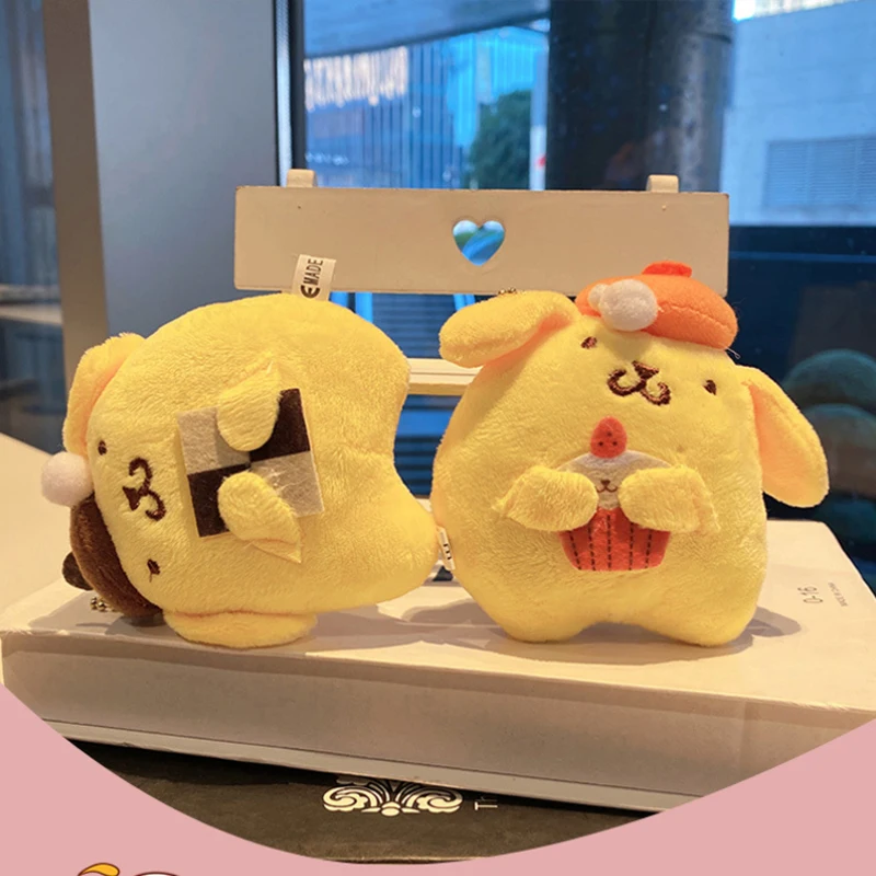 

Pompompurin Plush Pendant Doll Doll Gift Cartoon Keychain Plush Toy Mini Escolar Sanrio Plush Toy Birthday Kids Christmas Gift