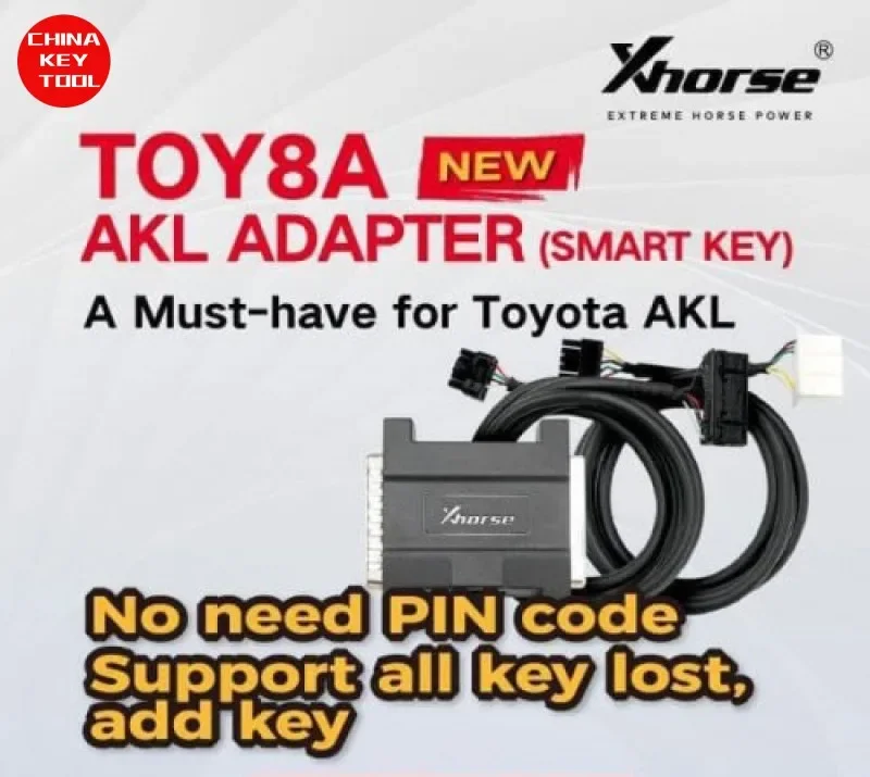 2024 New Xhorse XD8ASKGL For Toyota 8A AKL Adapter for 2017-2022 All Keys Lost with VVDI Key Tool Plus Bypass PIN