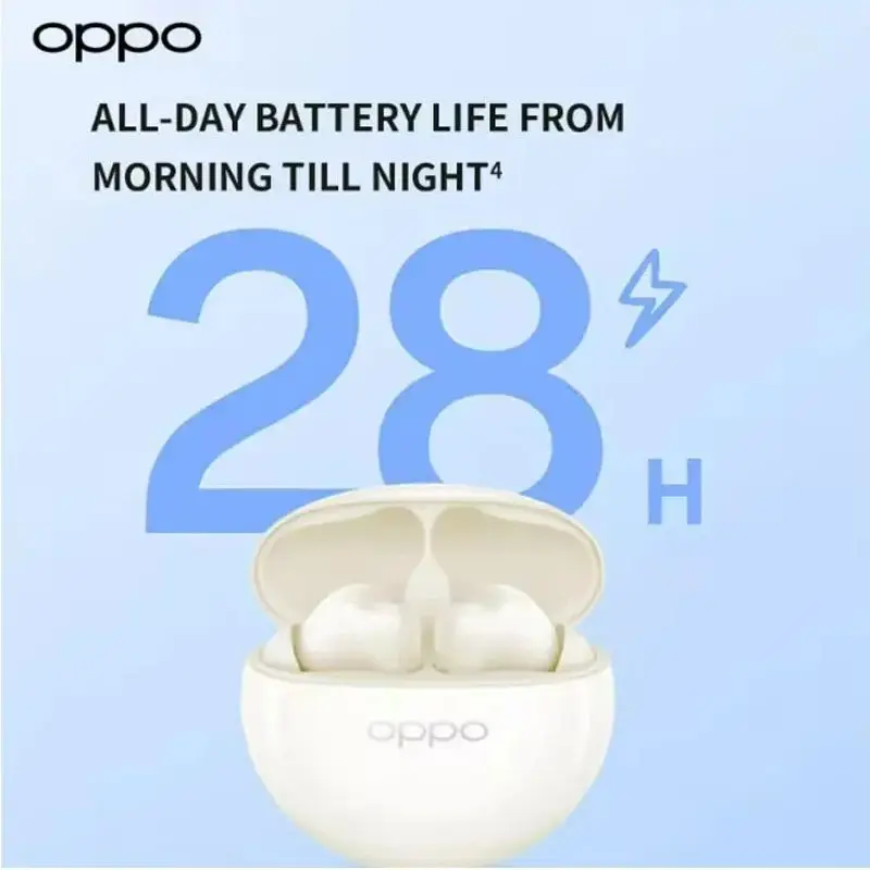 سماعات أذن لاسلكية أصلية من Oppo Enco Air3i - حافظة مفتوحة وعمر بطارية طويل مريح للارتداء