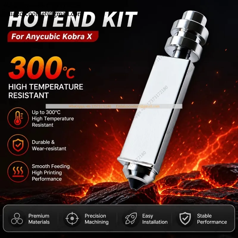 JS03 Bimetallic Nozzles For for Kobra X Combo Quick Swap Hotend Hardened Steel 0.2 0.4 0.6 0.8mm 3D Printer Parts