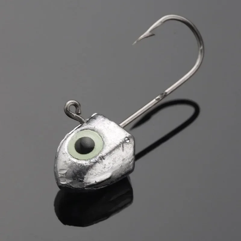 Moaodo Fish eye lure hooks lead head hook fine hook strip soft insect hooks 2g-5g blackhead micro object fishing