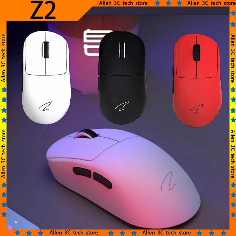 Zaopin Z2 Wireless Mouse 3Mode Paw3395 Bluetooth 2.4G Lightweight 26000DPI Esports Ergonomics Gamer Laptop PC Gaming Mouse