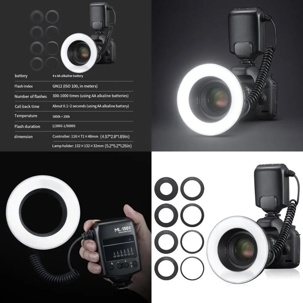 31BA High Efficiency Macro Rings Flash with Wireless Operate Multifunction Macro Rings Designs for Intricate Photographic Work