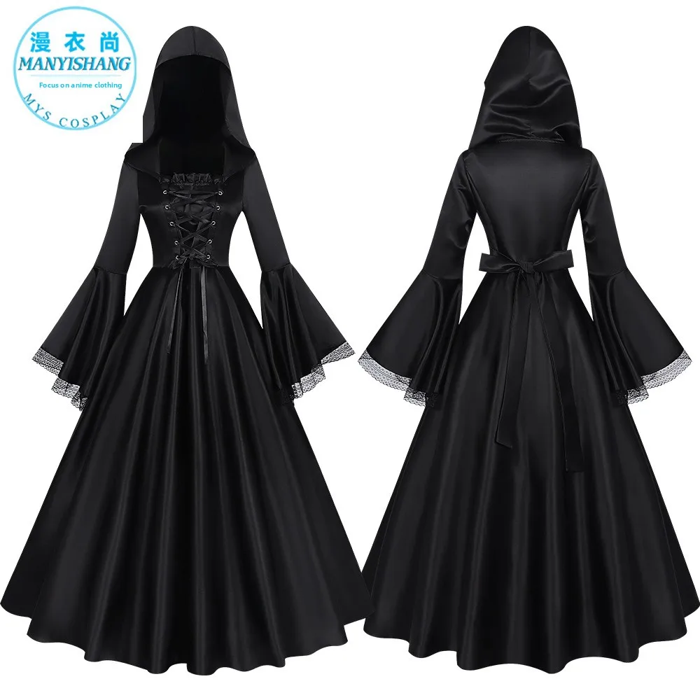 

Gothic Sle Long Skirt Renaissance Costume loween Dance Par Clothing plus Size Chinese Production Summer 2025 Elastic F...