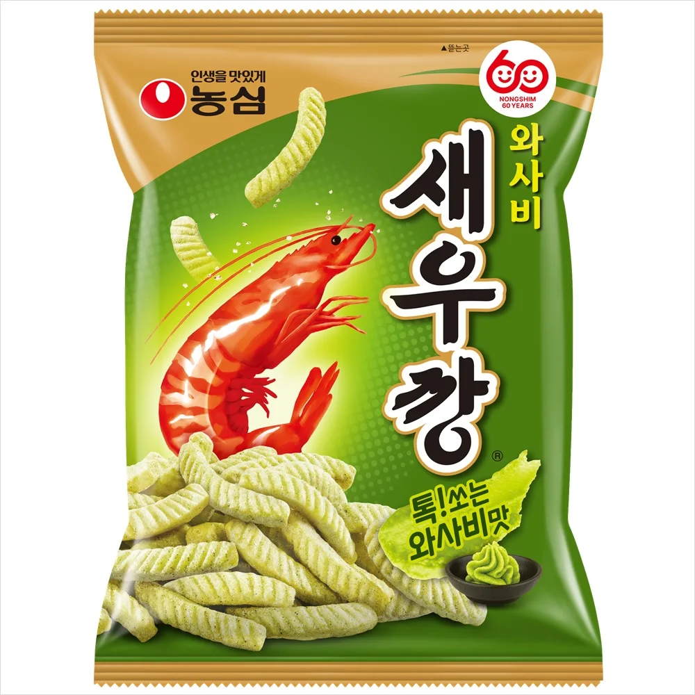 Crackers de camarones Nongshim Wasabi 70 g (Long Shelf Life X Ships Today)