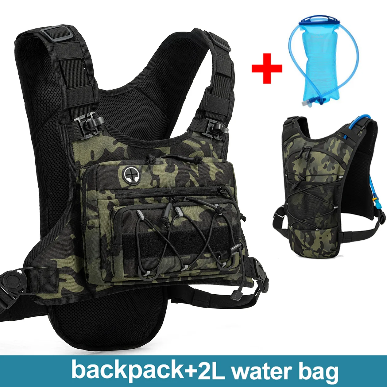 Running Chest Pack Hydratatievest voor fietsen Wandelen Fietsrace Marathontas Heren Dames Sport Tactisch zakje Campingrugzak