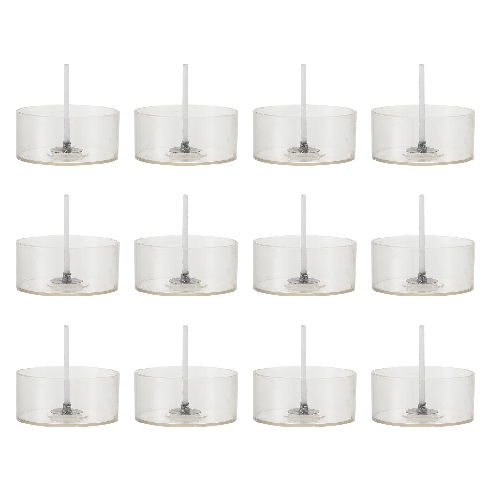 100 Pcs Mold Wick Wicks Making Tool Plastic Tealight Holder Cotton Core Cup