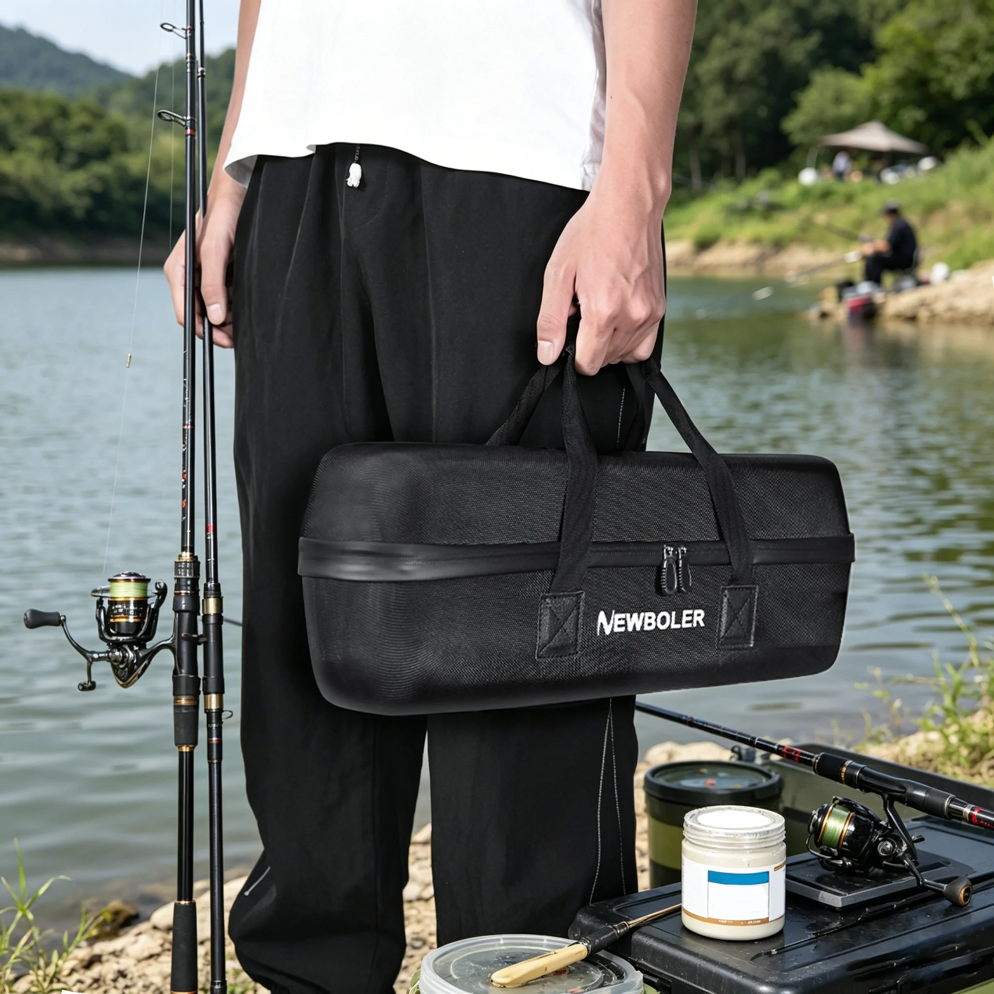 EVA-Hartschalen-Angeltasche, Werkzeugtasche, Rollentasche, wasserdichte Werkzeugtaschen, Tasche mit großem Fassungsvermögen, Werkzeugtasche für Elektriker-Hardware – Detail 13