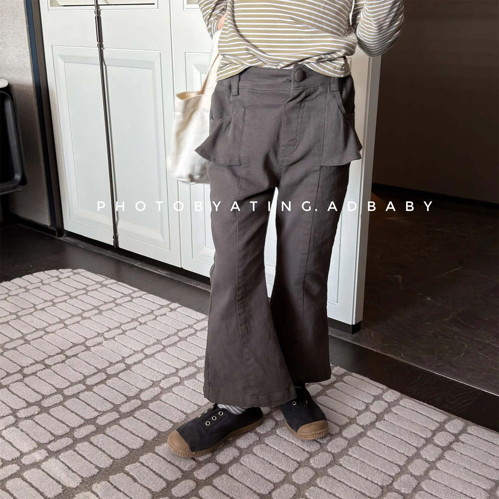 Girls Pants 2026 Spring and Autumn New Children's Clothing Korean Style Girl Baby Foreign Design Feeling Small Lace Flared Pants