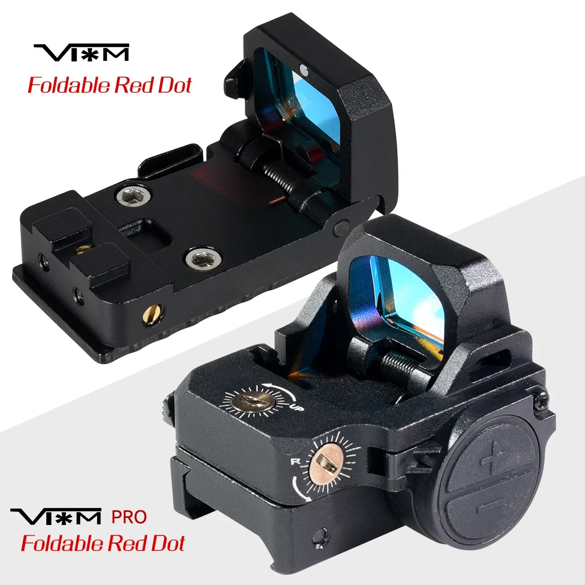 Tactical Foldable Mini Flip Up Red Dot Sight Compact Scope Collimator Pistol Rifle Reflex Sight Hunting Optics Riflescope