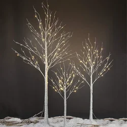 1/2/4PCS LED Tree Lights Christmas Halloween Remote Control Birch Tree Home Decoration Lights Indoor Landscape Glowing Tree
