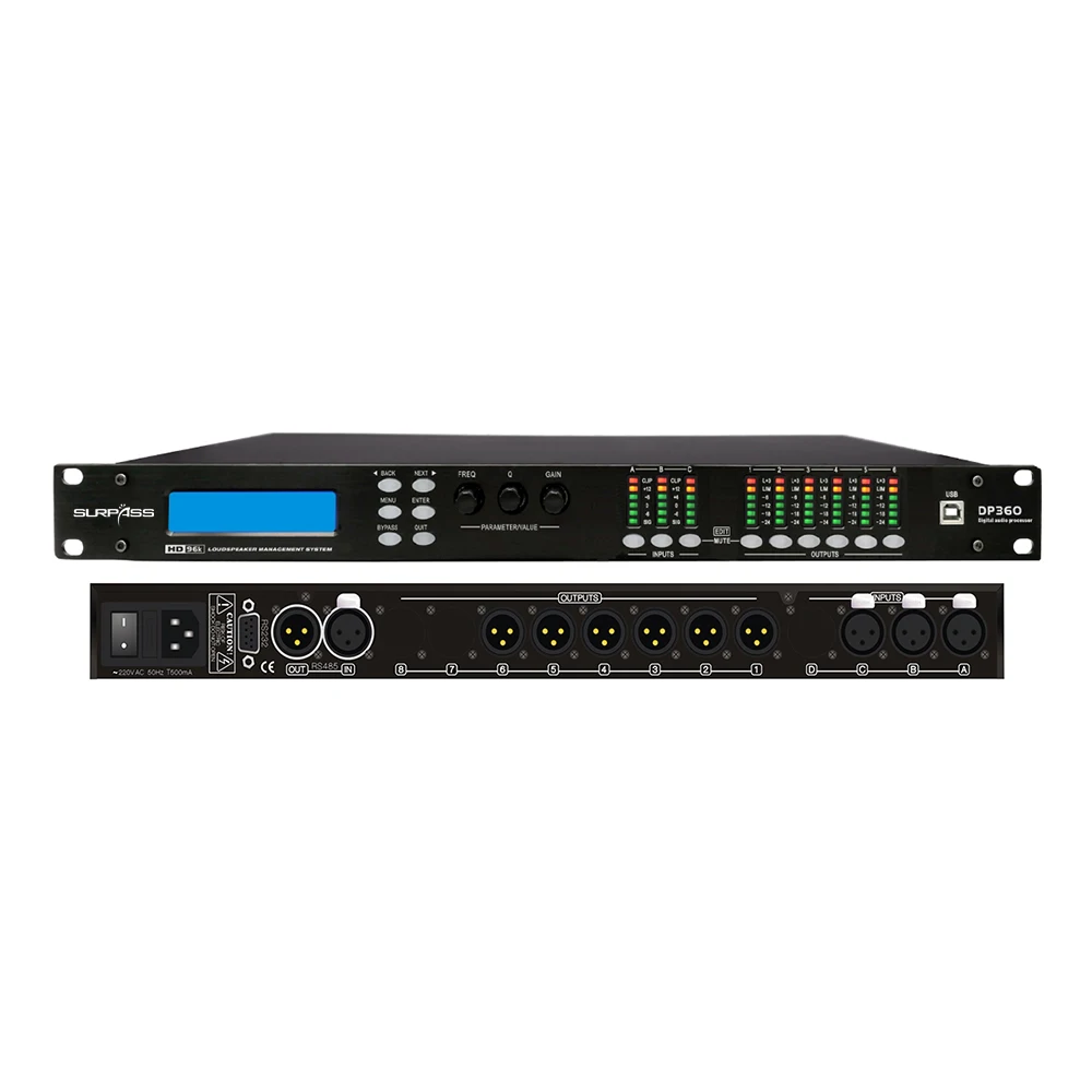 3 In 6 Out Digital Processor Professional Stage Speaker Sound Equipment