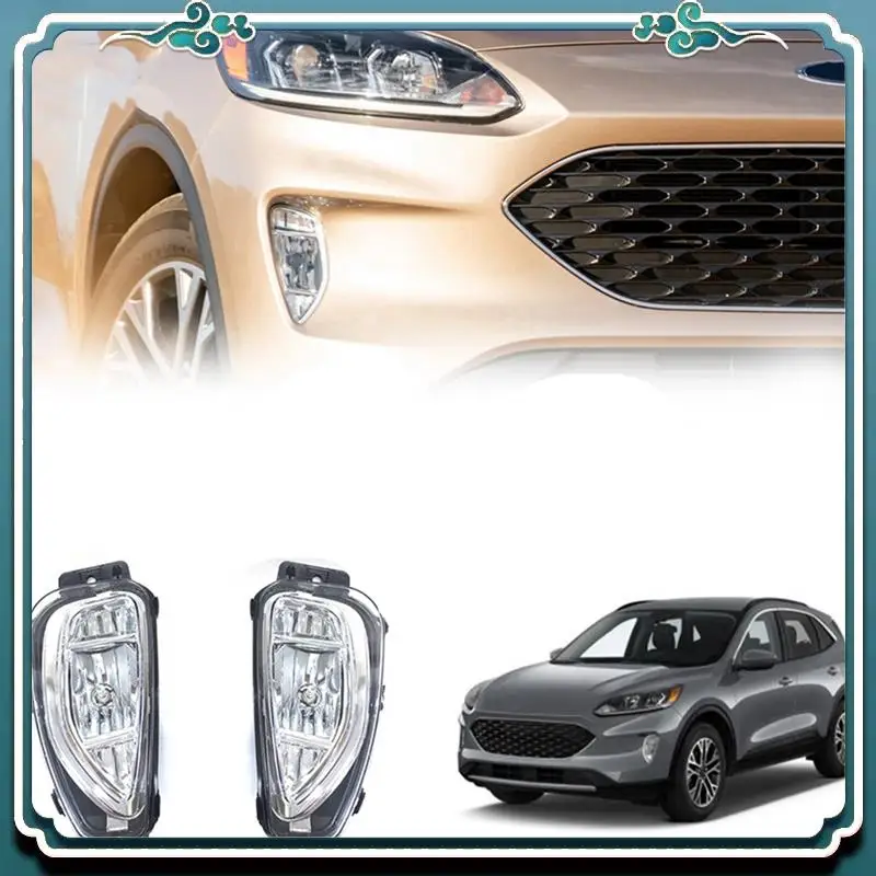 

Premium Driver Side Left Front Bumper Fog Light Assembly Parts For Ford Escape 2021 2022 2023 Car Driving Lamp Foglight W/Haloge