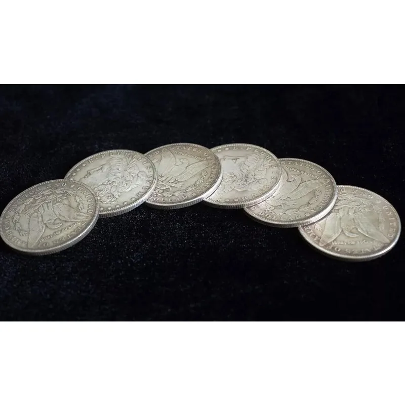 

10 шт., стальные монеты в форме доктора Моргана, диаметр 3,8 см, памятные фокусы, магическая магия, реквизит для магии, забавная монета для фокусников