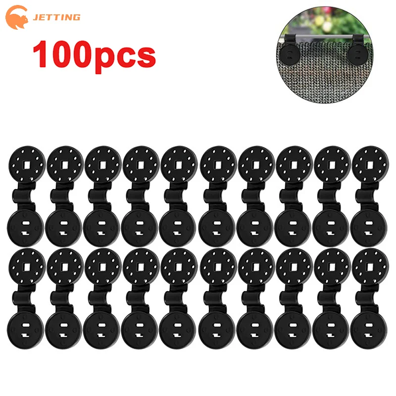 (New) 50/100Pcs Sun Shade Net Clips Shade Cloth Plastic Clips Greenhouse Fabric Fixing Clamps Grommet Fence Netting Hook