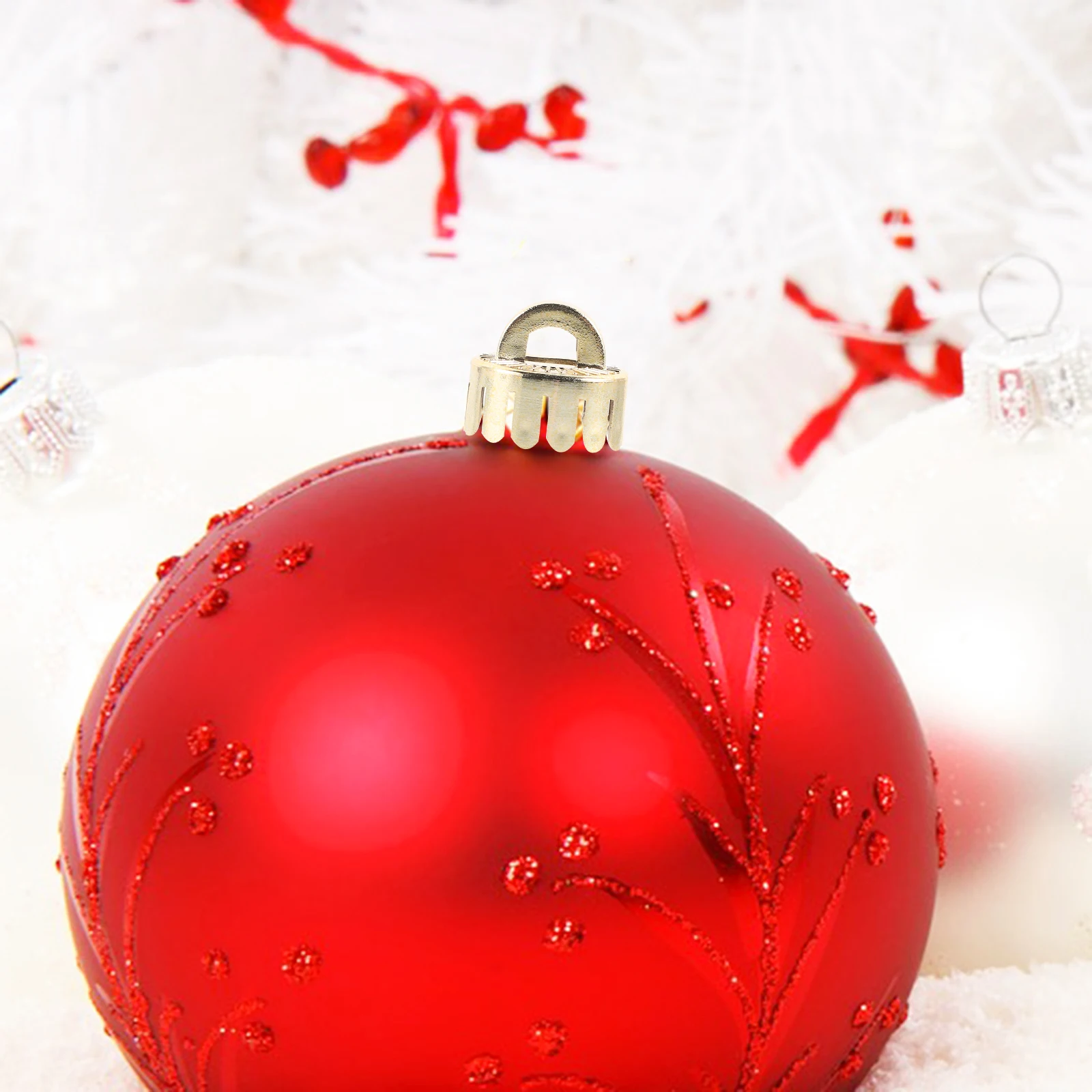 

12pcs Decorative Ball Caps 2.5cm Golden Reusable DIY Pendant Covers Christmas Tree Wedding Birthday Accessories