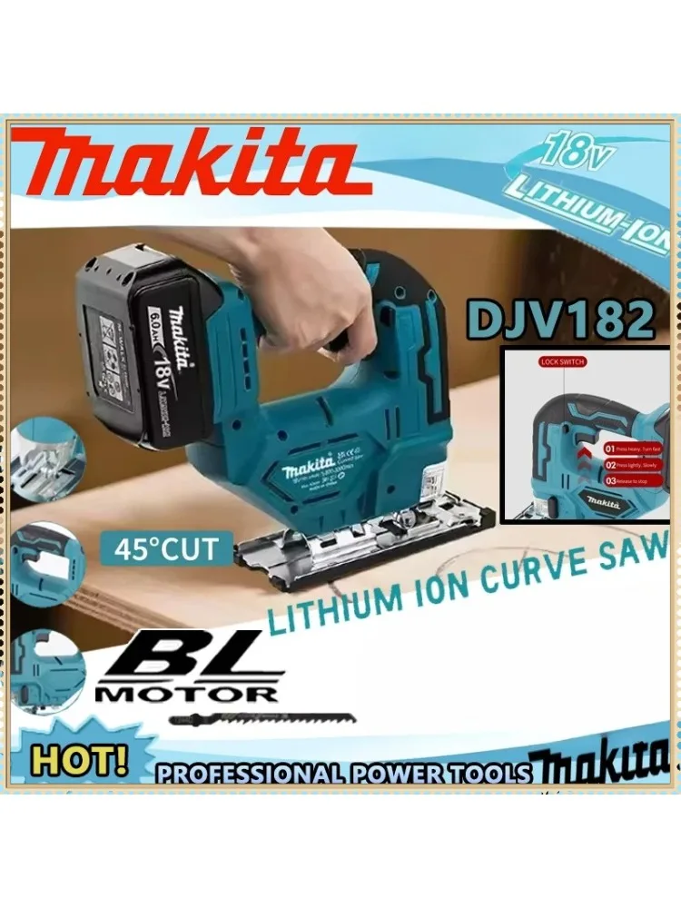 Makita DJV182 borstelloze elektrische reciprocerende snijmachine, oplaadbare multifunctionele houtbewerkingsdraadzaag - afbeelding 2