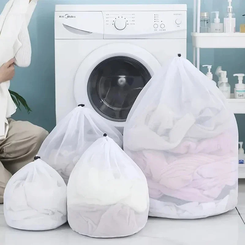 1PC/SET Big Size Large Washing Laundry Bag Mesh Organizer Net Dirty Bra Socks Underwear Shoe Storage Wash Machine Cover Clothes